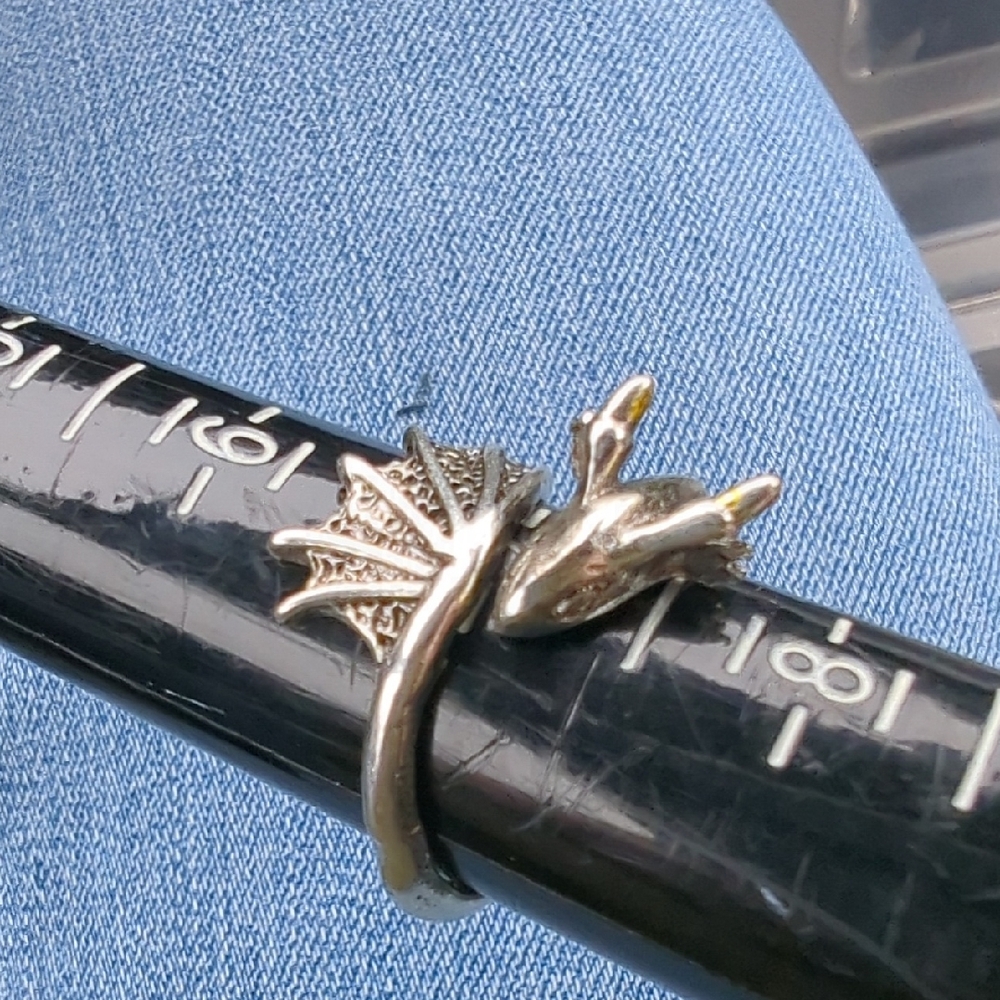 Sterling Silver Dragon Wrap Ring - Size 7